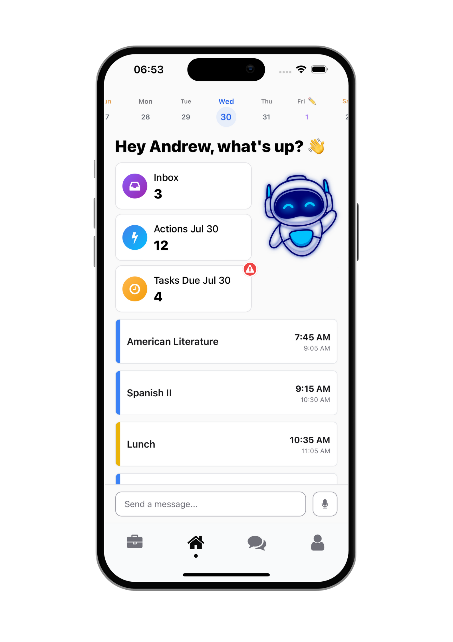 Wit AI Student Agent Interface